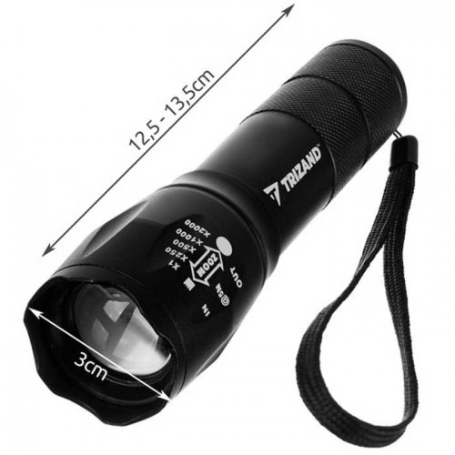 Flashlight T6 USB L18368 Trizand - Φακός επαναφορτιζόμενος