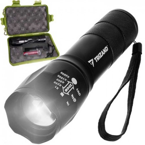 Flashlight T6 USB L18368 Trizand - Φακός επαναφορτιζόμενος Flashlight T6 USB L18368 Trizand - Φακός επαναφορτιζόμενος