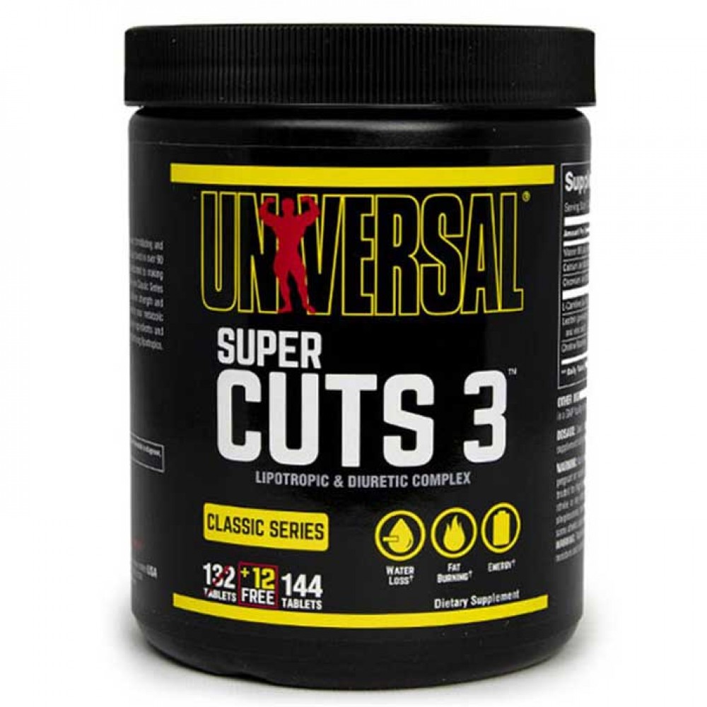 Super Cuts 3 144 tabs - Universal Nutrition