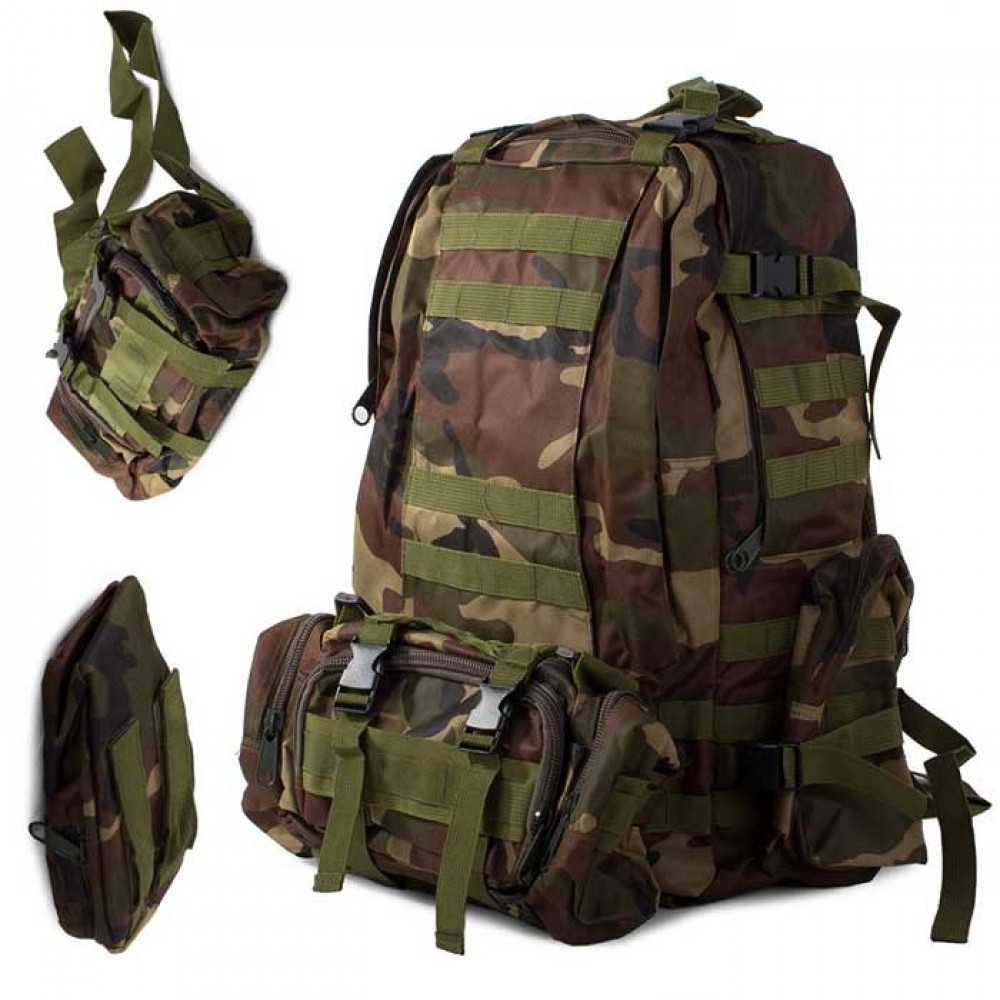 Military Tactical Combat Backpack 45l Camouflage Χακί - Verk Group