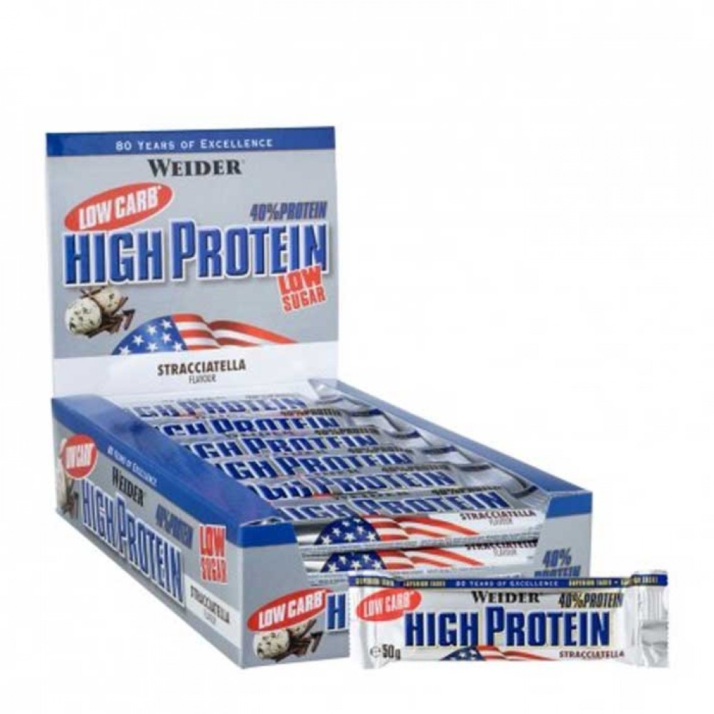 High Protein Bar 50gr x12 - Weider / Μπάρα Πρωτεΐνης