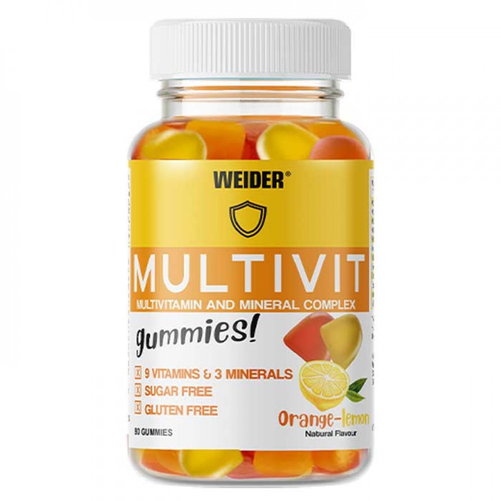 Multivit Up 80 Gummies Orange & Lemon - Weider
