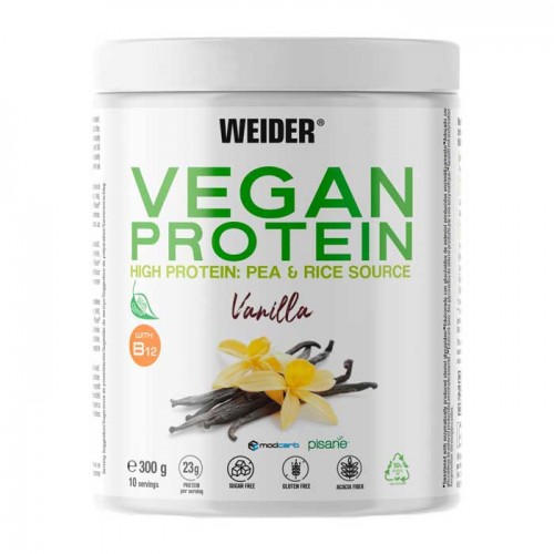 Vegan Protein 300g - Weider / Βίγκαν & Χορτοφαγική Πρωτεΐνη Γράμμωσης  Vegan Protein 300g - Weider / Βίγκαν & Χορτοφαγική Πρωτεΐνη Γράμμωσης